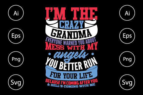 Crazy Grandma Graphics for Crafts & Blog Designs