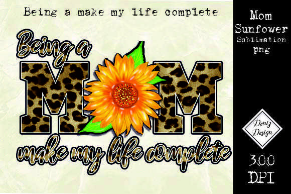 Sublimation Mom Sunflower Graphics for Crafts