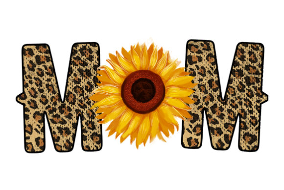 Sunflower Mom Leopard Graphics for Crafts